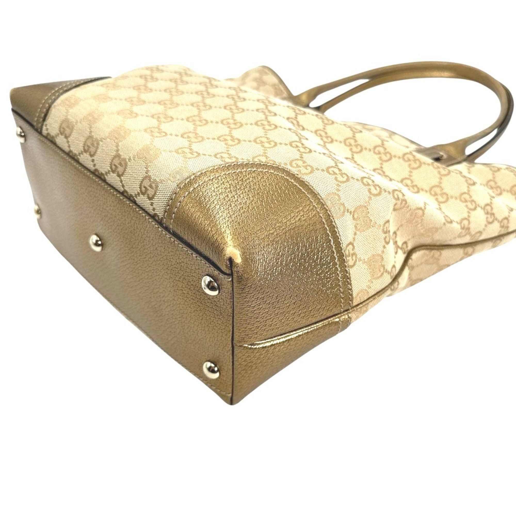 Gucci GUCCI Tote Bag Handbag Canvas GG 181779 Beige Size ONE SIZE - 7 Thumbnail