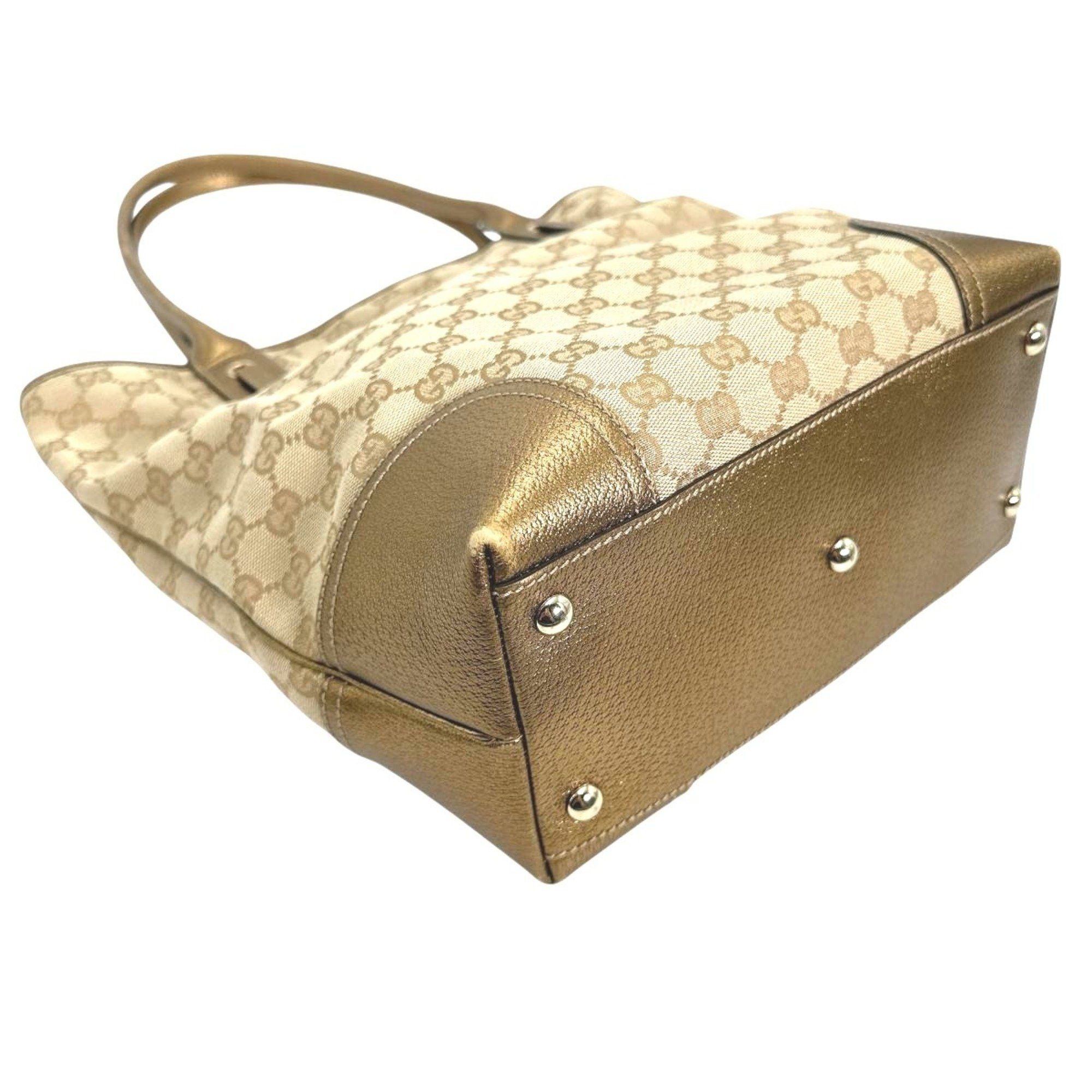 Gucci GUCCI Tote Bag Handbag Canvas GG 181779 Beige Size ONE SIZE - 9 Thumbnail