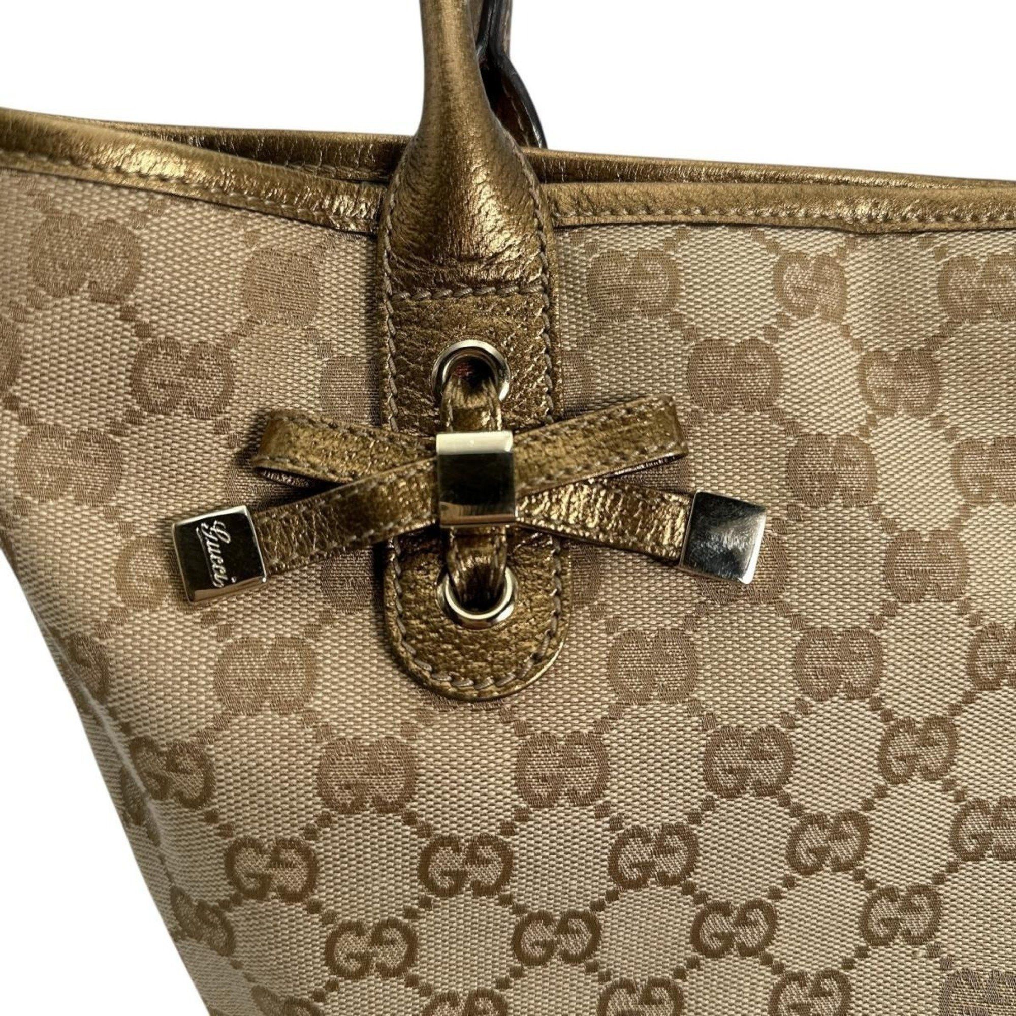 Gucci GUCCI Tote Bag Handbag Canvas GG 181779 Beige Size ONE SIZE - 10 Thumbnail