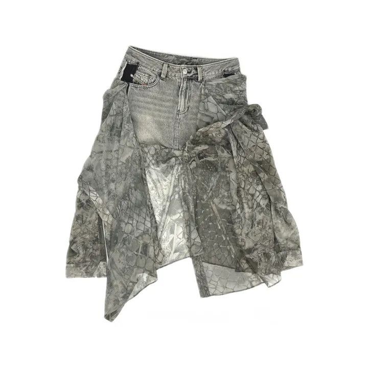 Diesel Diesel Y2K Spliced Comfortable Skirt 0079 Size US XS / EU 42 / 0 - 2 Thumbnail