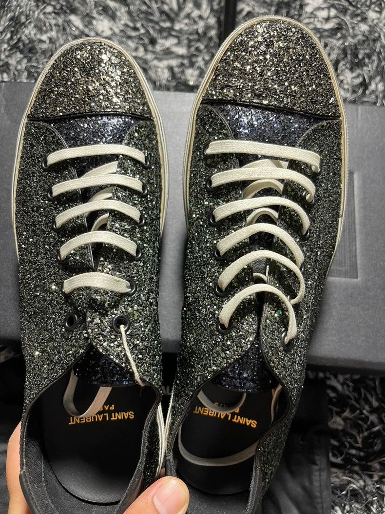 Saint Laurent Paris saint laurent glitter low top sneakers Size US 10 / EU 43 - 4 Thumbnail