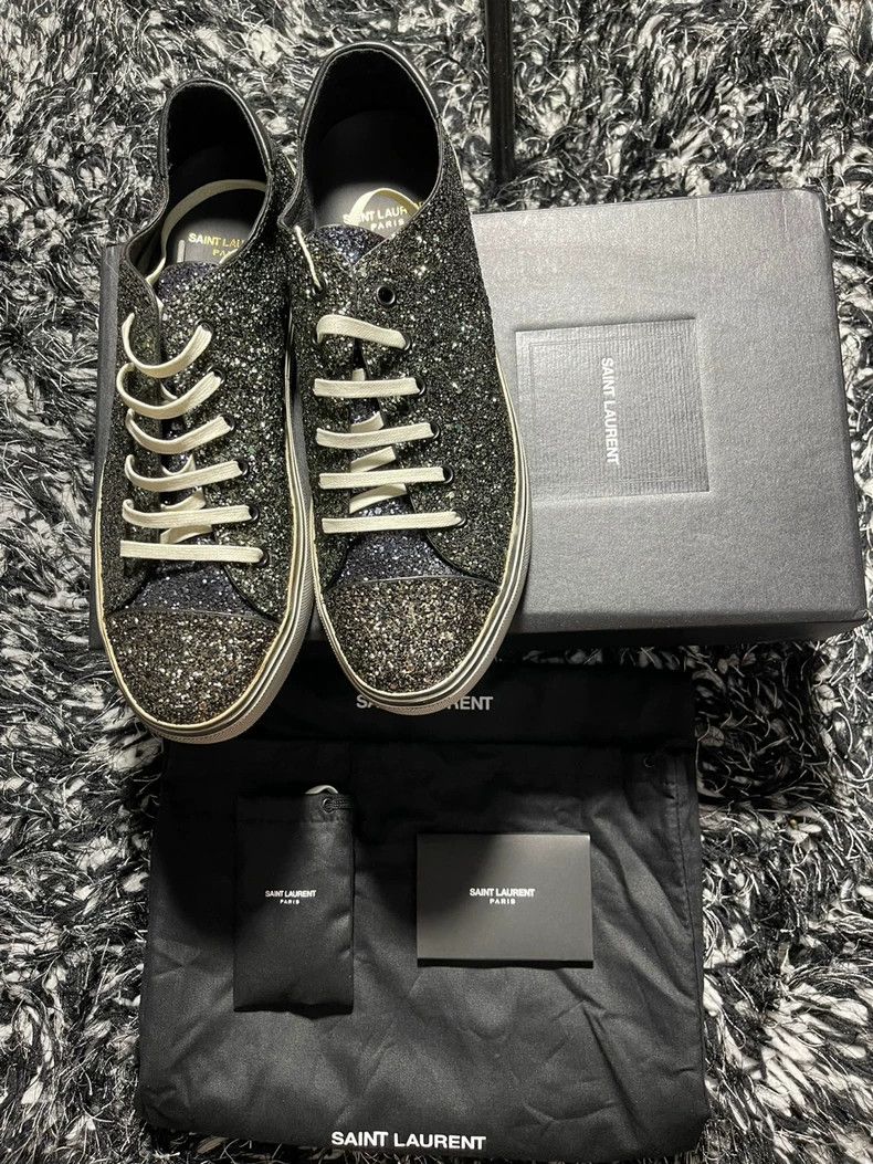 Saint Laurent Paris saint laurent glitter low top sneakers Size US 10 / EU 43 - 2 Thumbnail