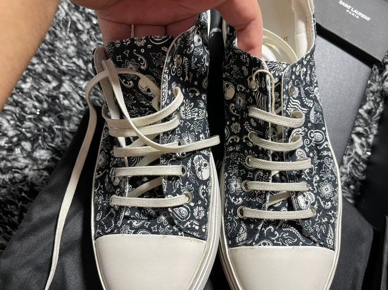 Saint Laurent Paris saint laurent skull paisley sneakers Size US 10 / EU 43 - 2 Thumbnail