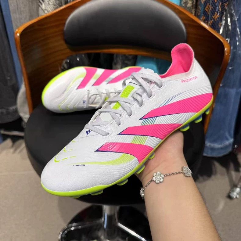 Vintage adidas soccer cleats pink white Size US 13 / EU 46 - 4 Thumbnail