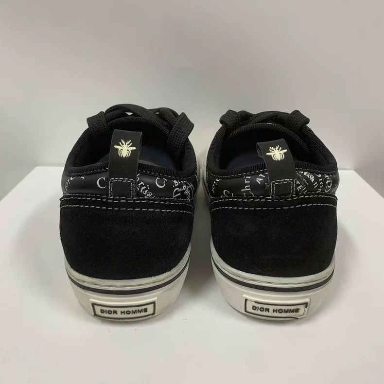 Dior Dior black graffiti lowtop sneakers Size US 12 / EU 45 - 2 Thumbnail