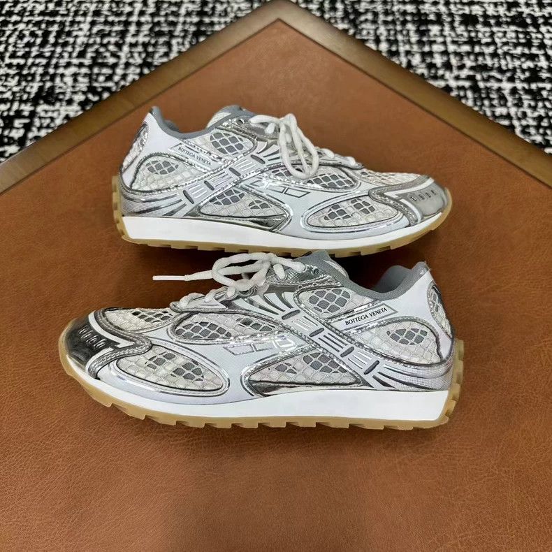 Bottega Veneta Bottega Veneta Orbit gray silver sneakers Size US 10 / EU 43 - 3 Thumbnail
