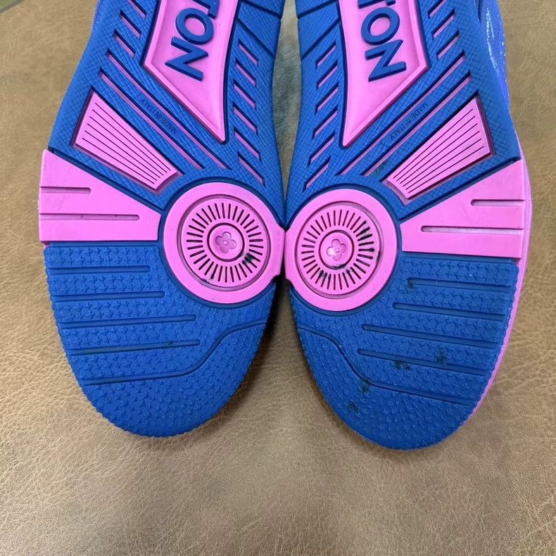 Louis Vuitton lv trainer pink purple sneakers Size US 10 / EU 43 - 6 Thumbnail