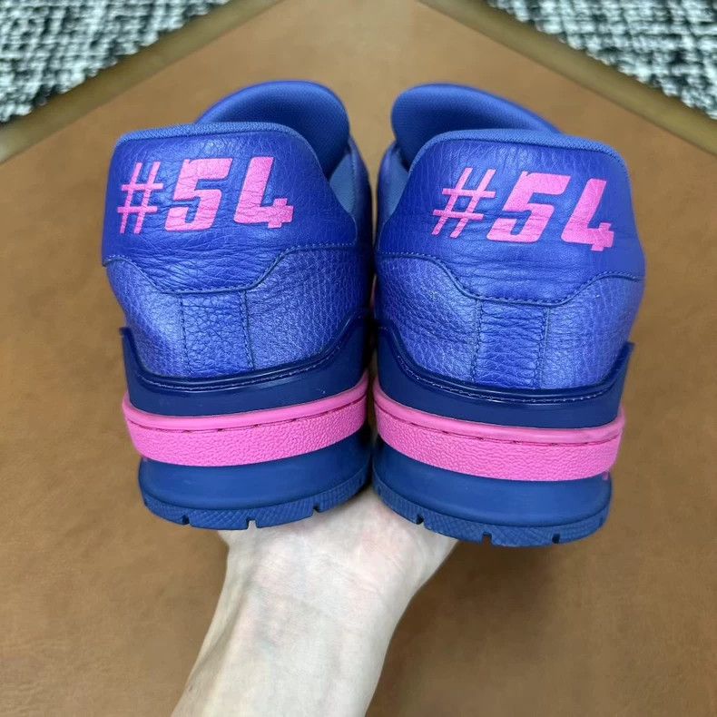 Louis Vuitton lv trainer pink purple sneakers Size US 10 / EU 43 - 2 Thumbnail