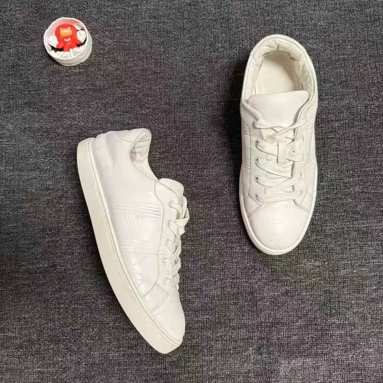 Hermes Hermes white lowtop sneakers 42 Size US 12 / EU 45 - 3 Thumbnail