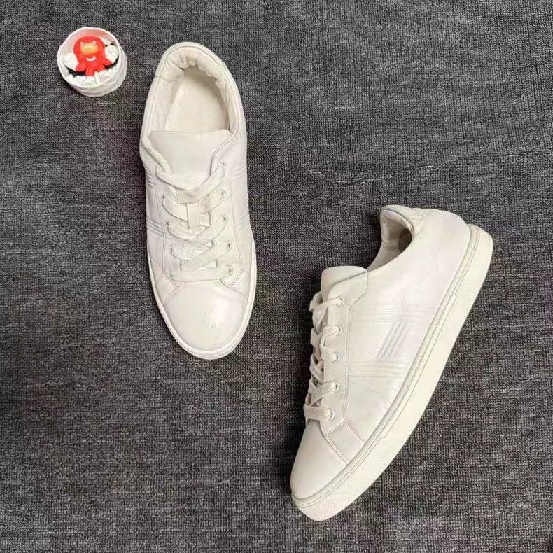 Hermes Hermes white lowtop sneakers 42 Size US 12 / EU 45 - 2 Thumbnail
