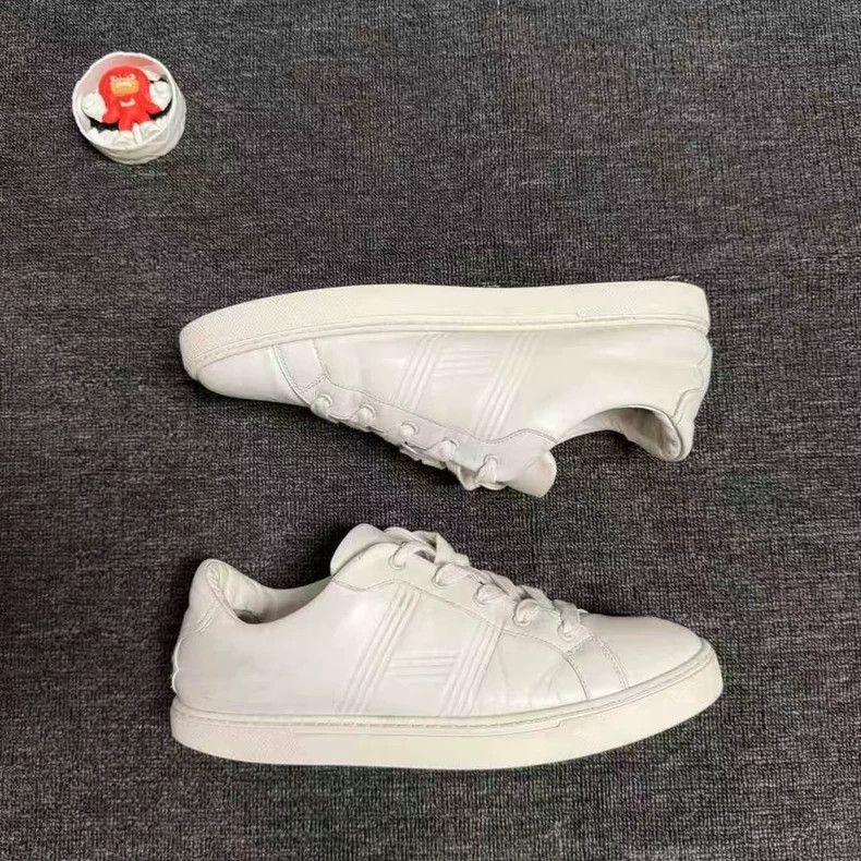 Hermes Hermes white lowtop sneakers 42 Size US 12 / EU 45 - 4 Thumbnail