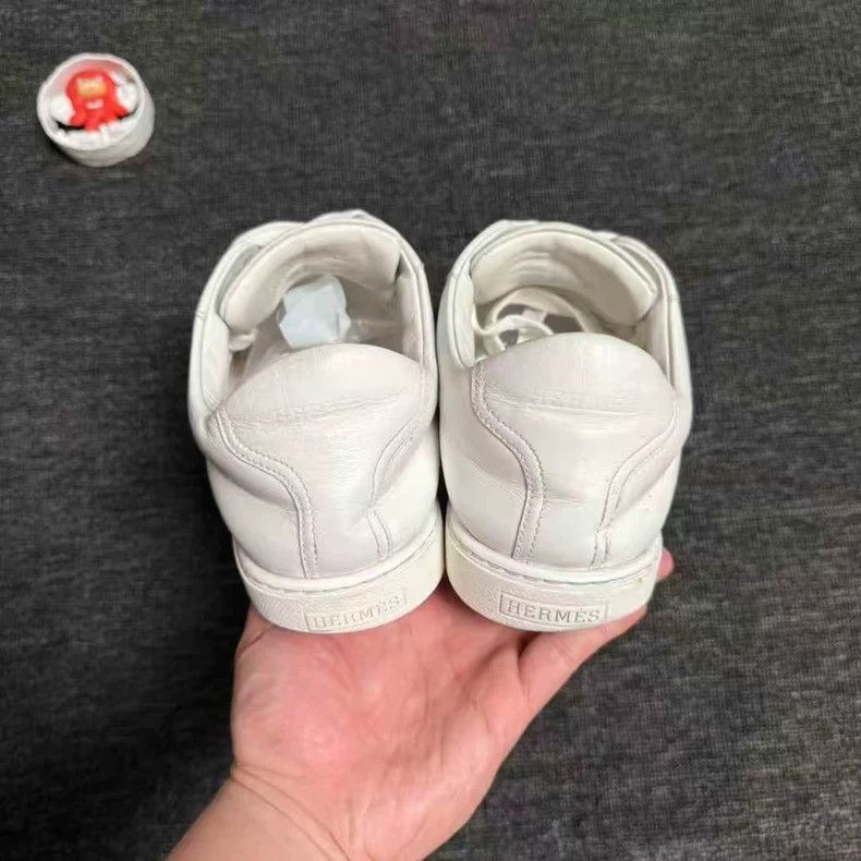 Hermes Hermes white lowtop sneakers 42 Size US 12 / EU 45 - 6 Thumbnail