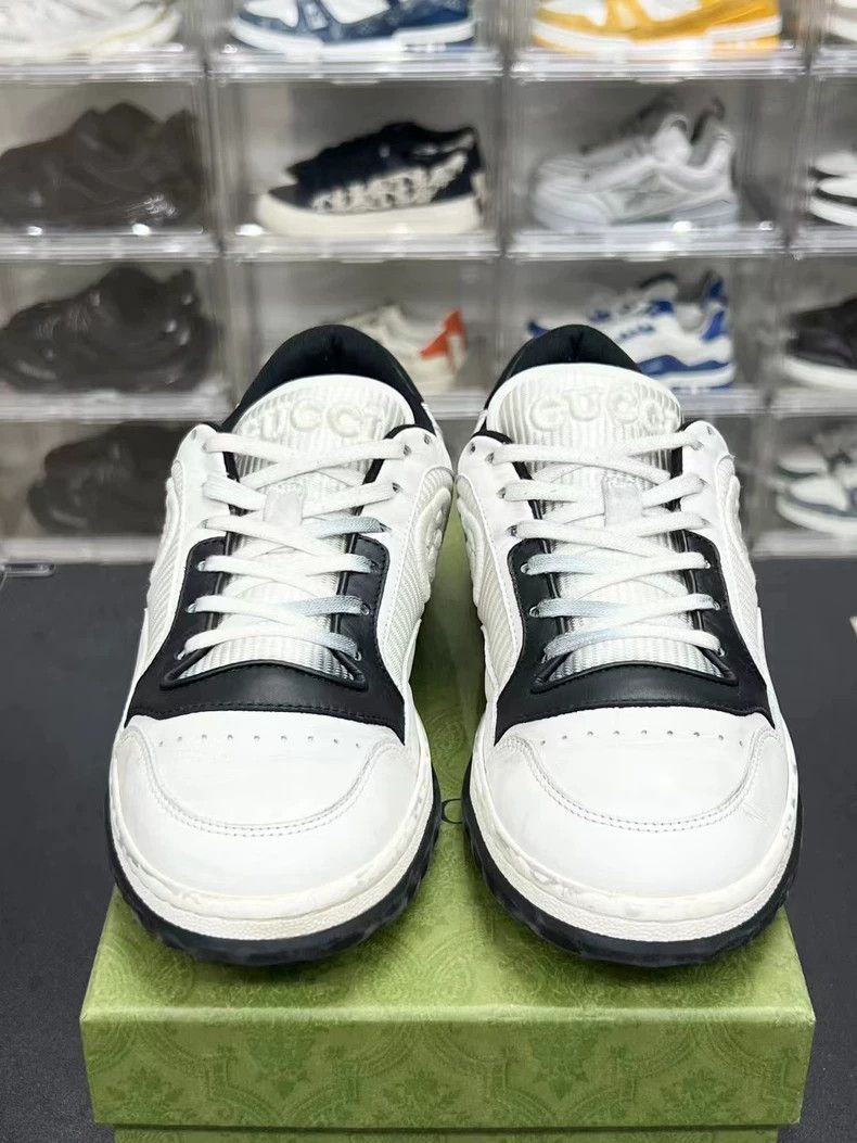 Gucci gucci white black lowtop sneakers Size US 9 / EU 42 - 9 Thumbnail