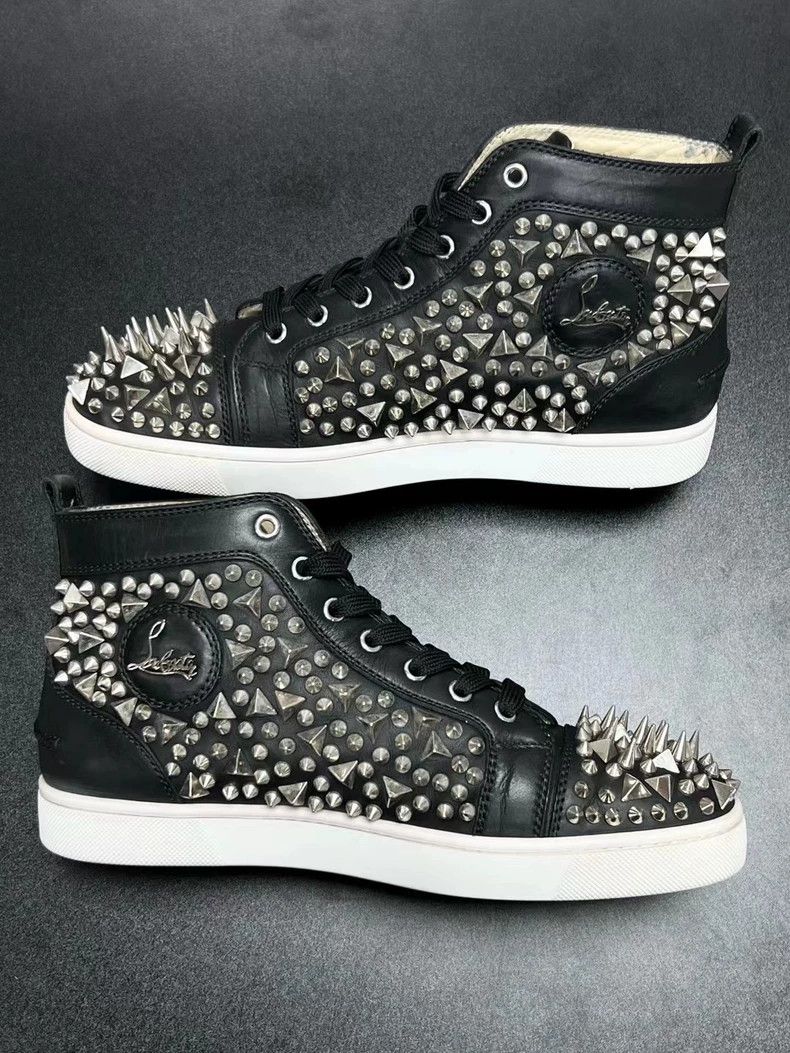 Golden Goose black spiked high top sneakers Size US 10 / EU 43 - 5 Thumbnail