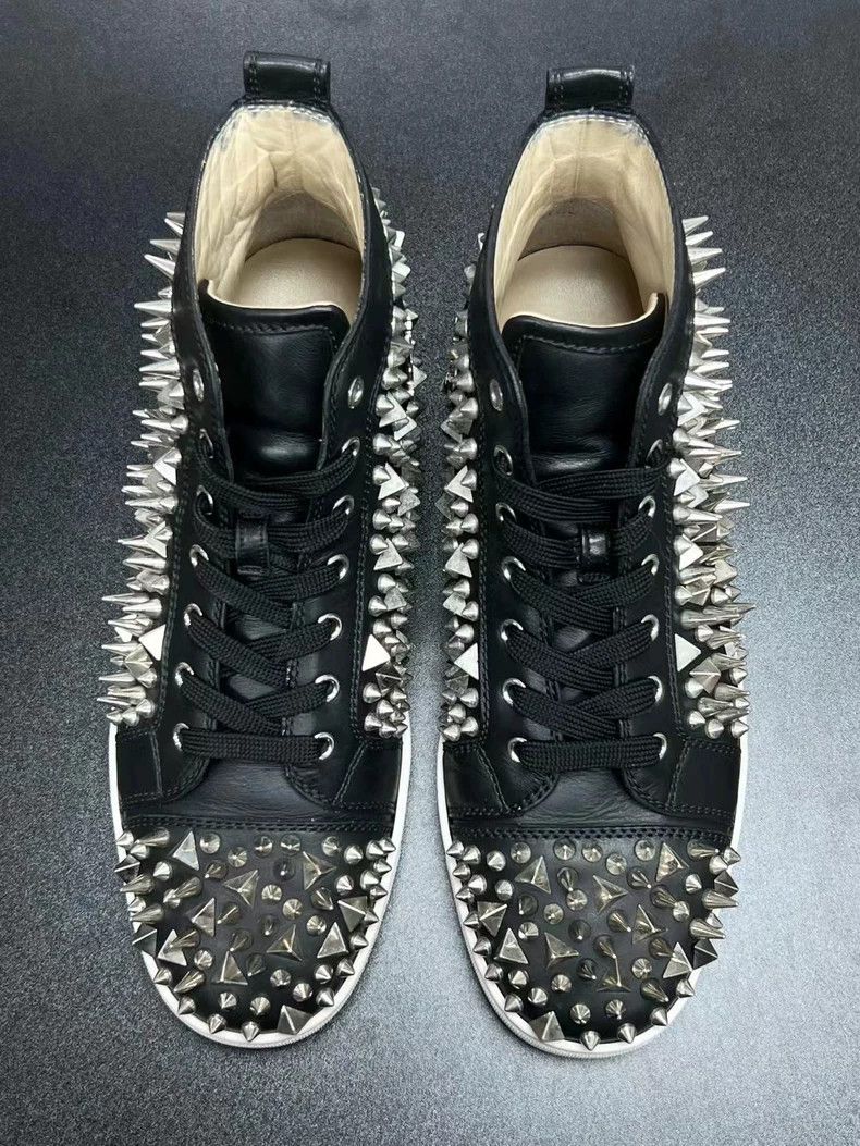Golden Goose black spiked high top sneakers Size US 10 / EU 43 - 2 Thumbnail