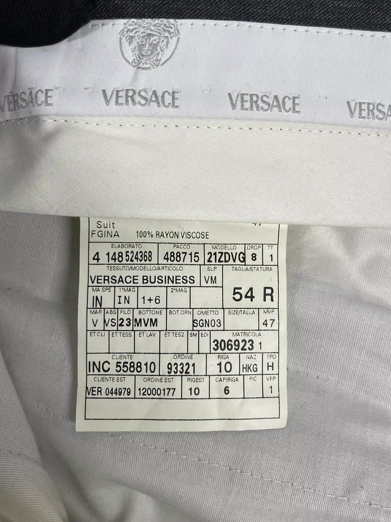 Versace versace men's gray stripe dress pants Size US 44 / EU 60 - 3 Thumbnail