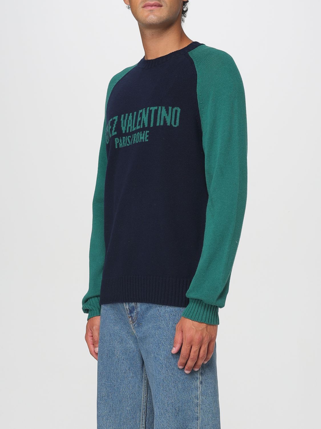 Valentino Valentino Sweater Men Blue Size US S / EU 44-46 / 1 - 3 Thumbnail