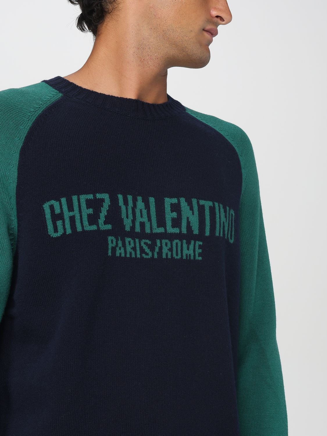 Valentino Valentino Sweater Men Blue Size US XL / EU 56 / 4 - 4 Thumbnail