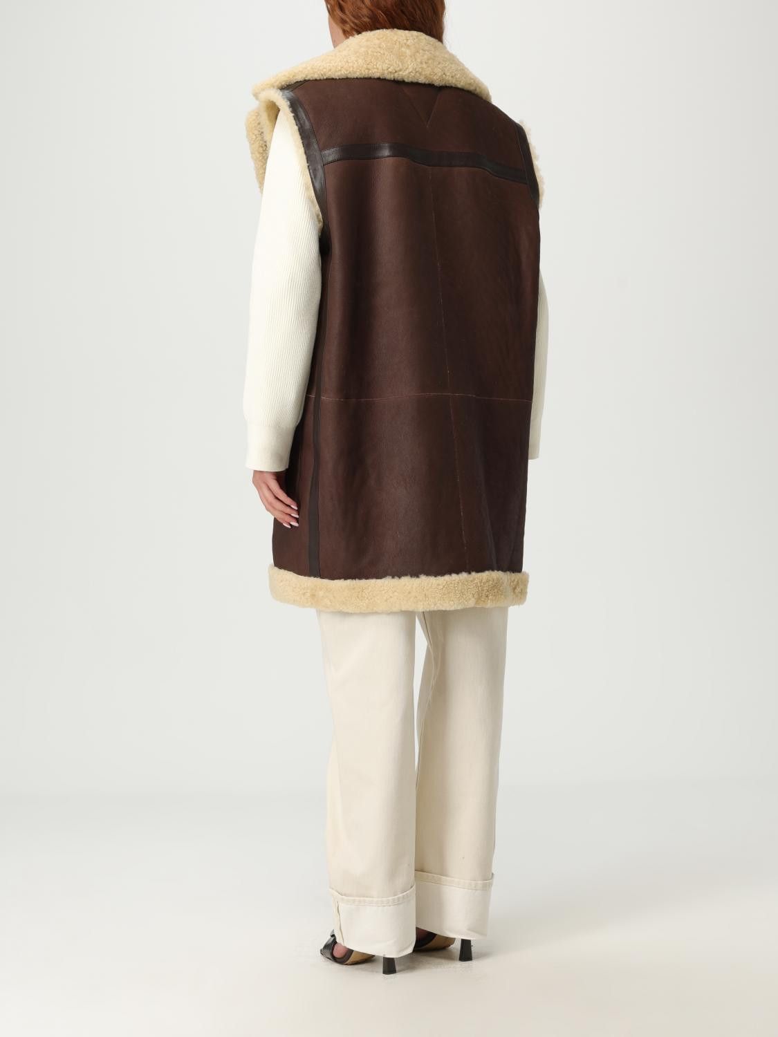 Bottega Veneta Bottega Veneta Waistcoat Woman Brown Size S / US 4 / IT 40 - 3 Thumbnail