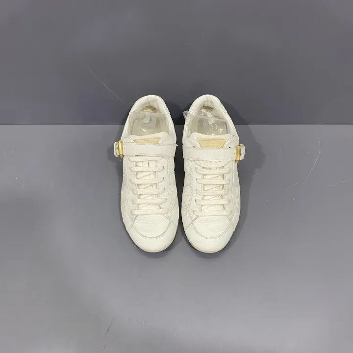Louis Vuitton Louis Vuitton White Lace-Up Casual Sneakers 0079 Size US 6 / IT 36 - 2 Thumbnail