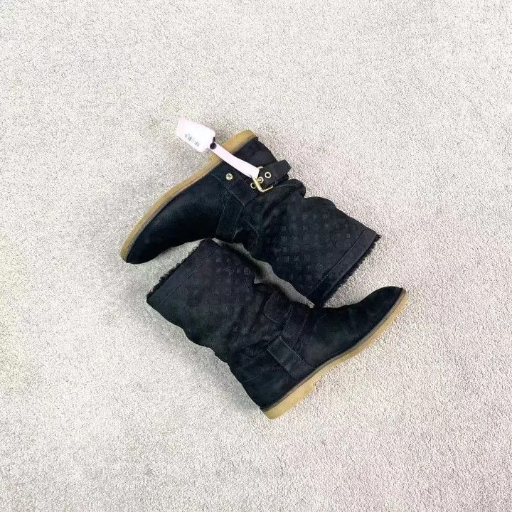 Louis Vuitton Louis Vuitton Black Fur Lined Fashion Boots 0079 Size US 6 / IT 36 - 3 Thumbnail