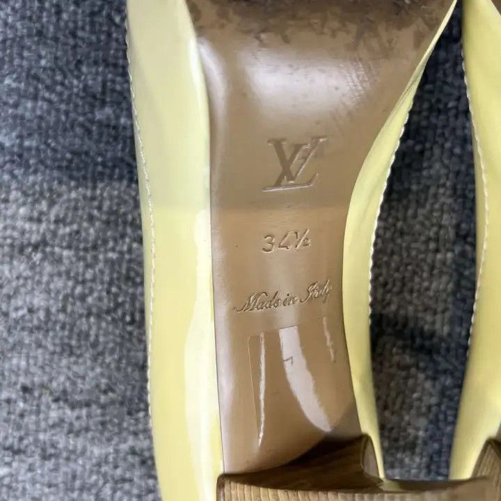 Louis Vuitton Louis Vuitton Yellow Heeled Peep-Toe Shoes 0079 Size US 4 / IT 34 - 5 Thumbnail