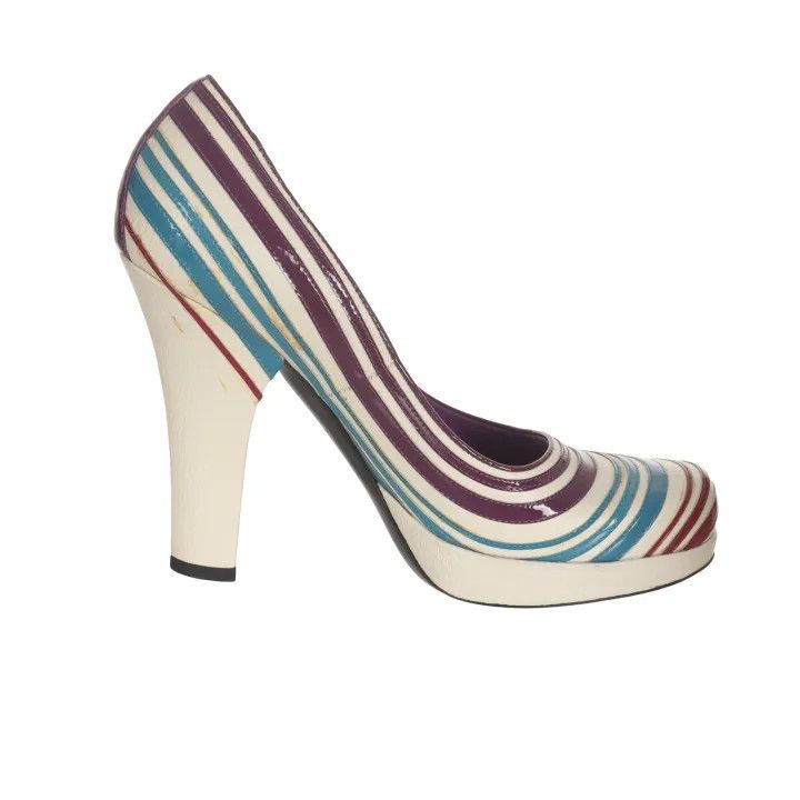 Louis Vuitton Louis Vuitton Colorful Patent Leather High Heels 0079 Size US 6 / IT 36 - 5 Thumbnail