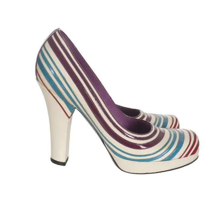 Louis Vuitton Louis Vuitton Colorful Patent Leather High Heels 0079 Size US 6 / IT 36 - 3 Thumbnail