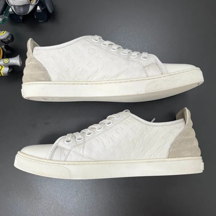 Louis Vuitton Louis Vuitton White Low-Top Slip-On Sneakers 0079 Size US 6 / IT 36 - 7 Thumbnail