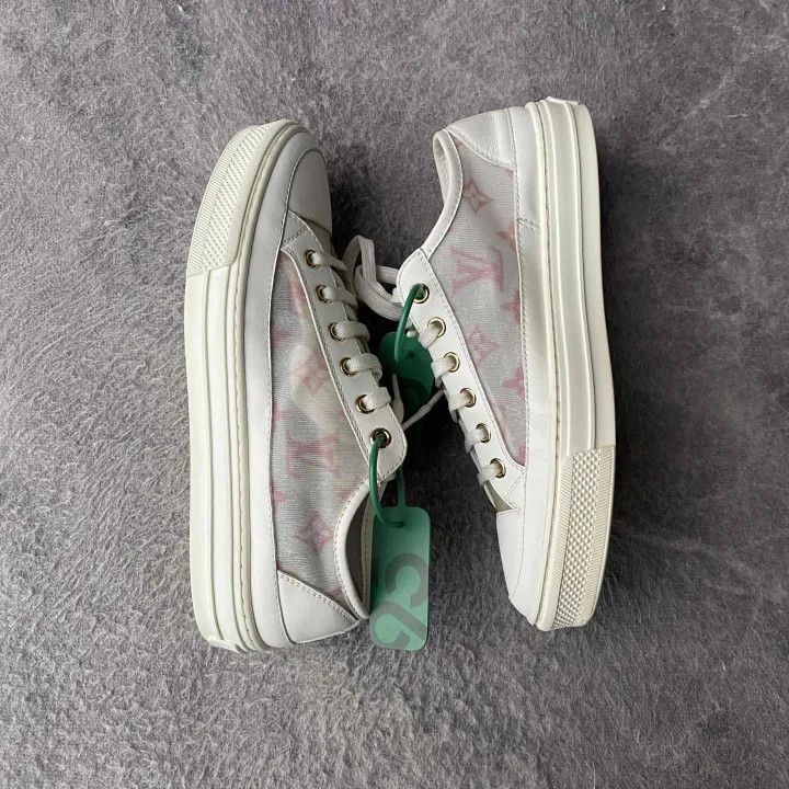 Louis Vuitton Louis Vuitton Pink Casual Low-Top Sneakers 0079 Size US 5 / IT 35 - 10 Thumbnail