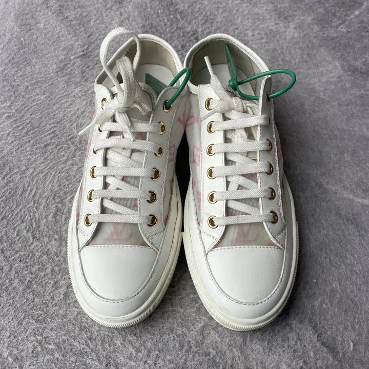 Louis Vuitton Louis Vuitton Pink Casual Low-Top Sneakers 0079 Size US 5 / IT 35 - 2 Thumbnail
