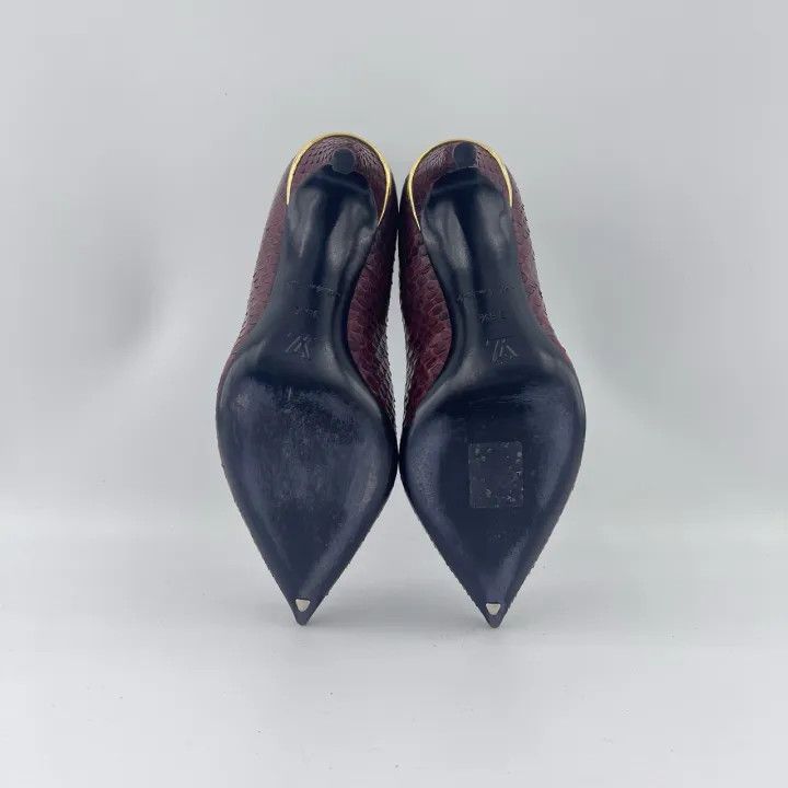 Louis Vuitton Louis Vuitton Burgundy Pointed High Heels for Women 0079 Size US 6 / IT 36 - 4 Thumbnail