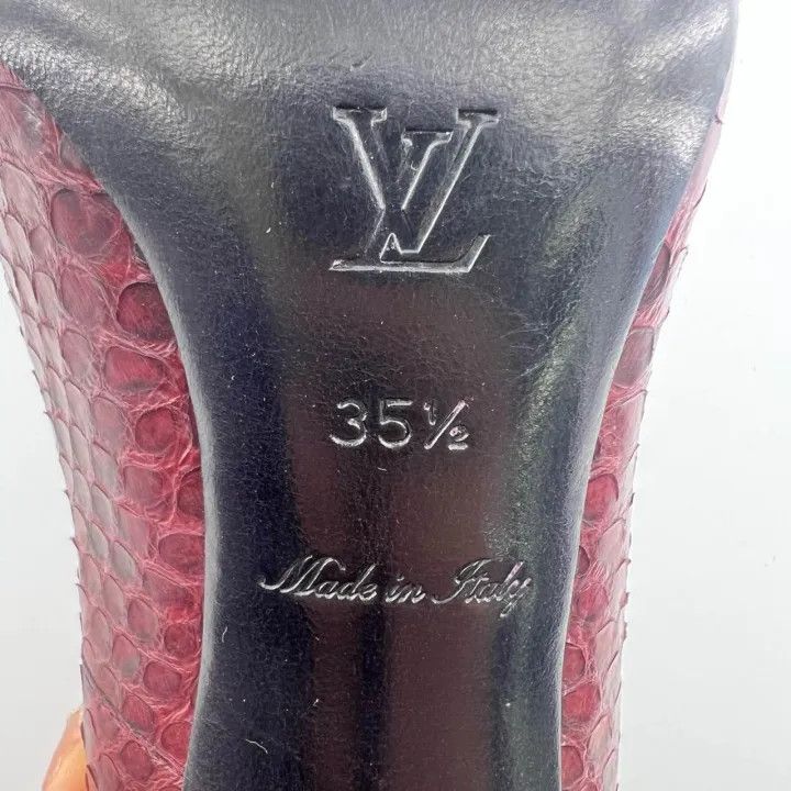 Louis Vuitton Louis Vuitton Burgundy Pointed High Heels for Women 0079 Size US 6 / IT 36 - 5 Thumbnail