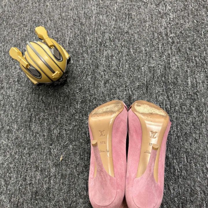 Louis Vuitton Louis Vuitton Pink Open-Toe High Heels 0079 Size US 8 / IT 38 - 4 Thumbnail