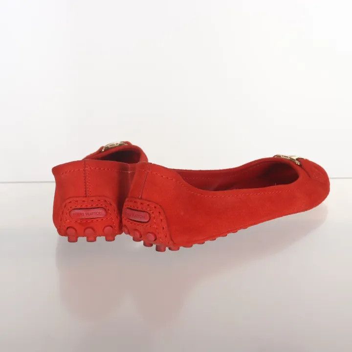 Louis Vuitton Louis Vuitton Red Comfortable Casual Ballet Flats 0079 Size US 7 / IT 37 - 3 Thumbnail