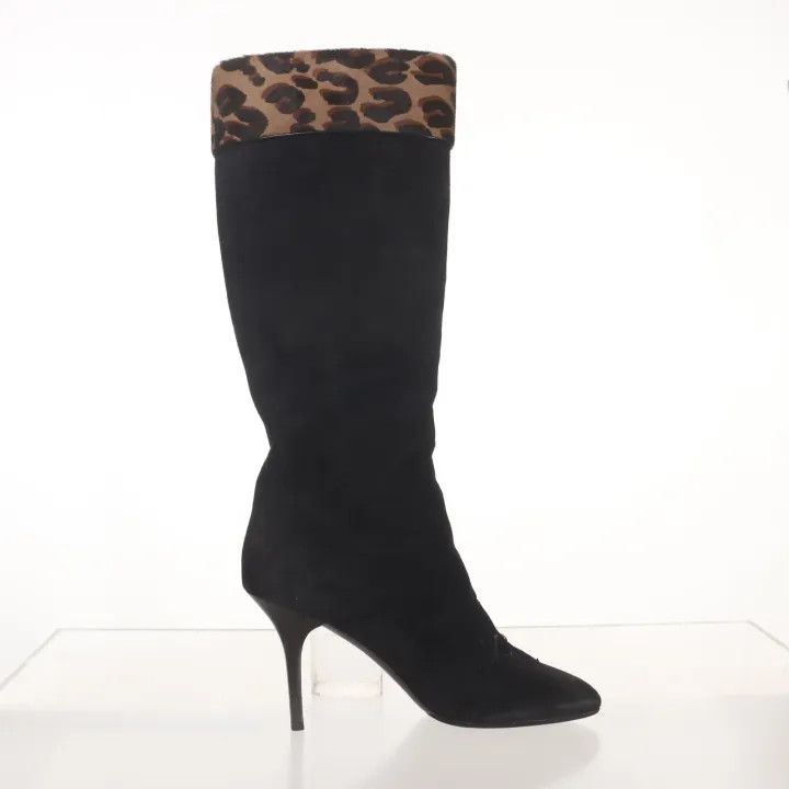 Louis Vuitton Louis Vuitton Black Leather High Heel Boots 0079 Size US 6 / IT 36 - 7 Thumbnail