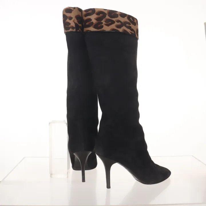 Louis Vuitton Louis Vuitton Black Leather High Heel Boots 0079 Size US 6 / IT 36 - 3 Thumbnail