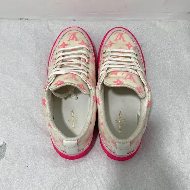 Louis Vuitton Louis Vuitton Stellar Sneakers in Pink and White 0079 Size US 8 / IT 38 - 6 Thumbnail
