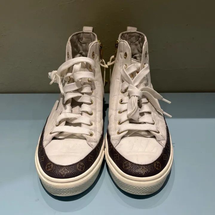 Louis Vuitton Louis Vuitton Stellar High-Top Sporty Sneakers 0079 Size US 5 / IT 35 - 2 Thumbnail