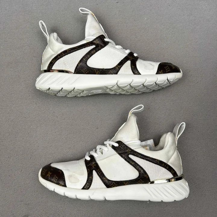 Louis Vuitton Louis Vuitton Aftergame Monogram White Sneakers 0079 Size US 5 / IT 35 - 6 Thumbnail