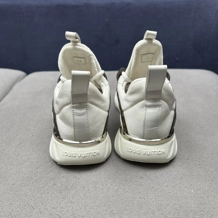 Louis Vuitton Louis Vuitton Aftergame Monogram White Sneakers 0079 Size US 5 / IT 35 - 3 Thumbnail