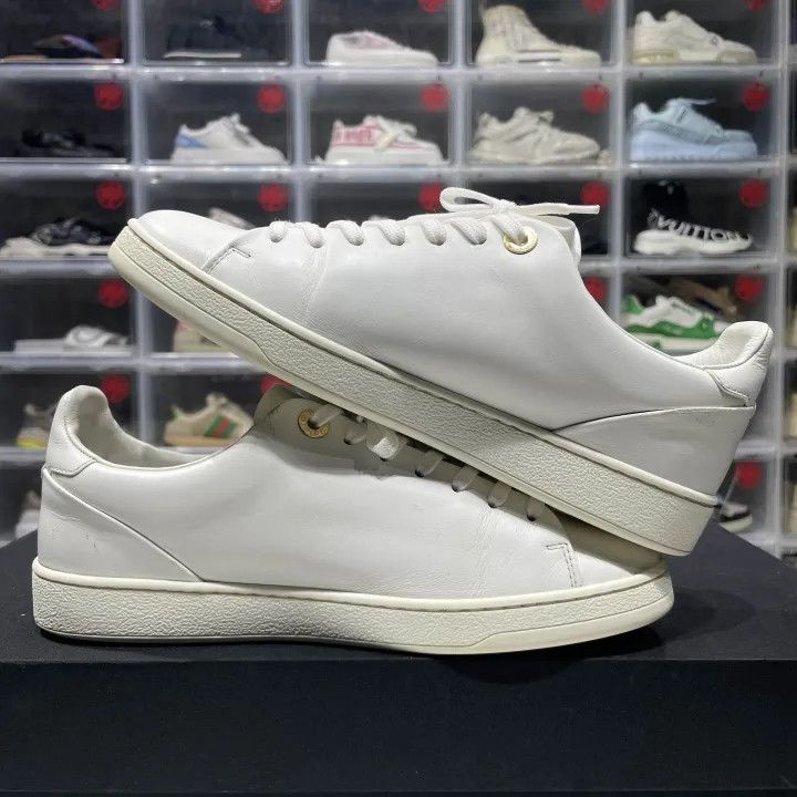 Louis Vuitton Louis Vuitton White Leather Fashion Sneakers 0079 Size US 7 / IT 37 - 7 Thumbnail