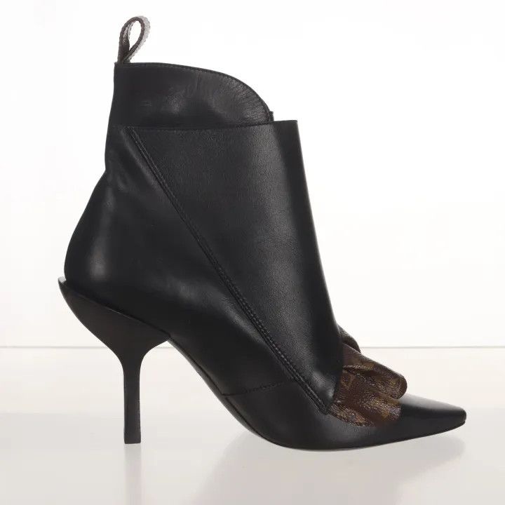 Louis Vuitton Louis Vuitton Janet Black Brown Ankle Boots 0079 Size US 6 / IT 36 - 7 Thumbnail