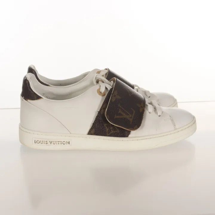 Louis Vuitton Louis Vuitton White Brown Frontrow Sneakers 0079 Size US 6 / IT 36 - 3 Thumbnail