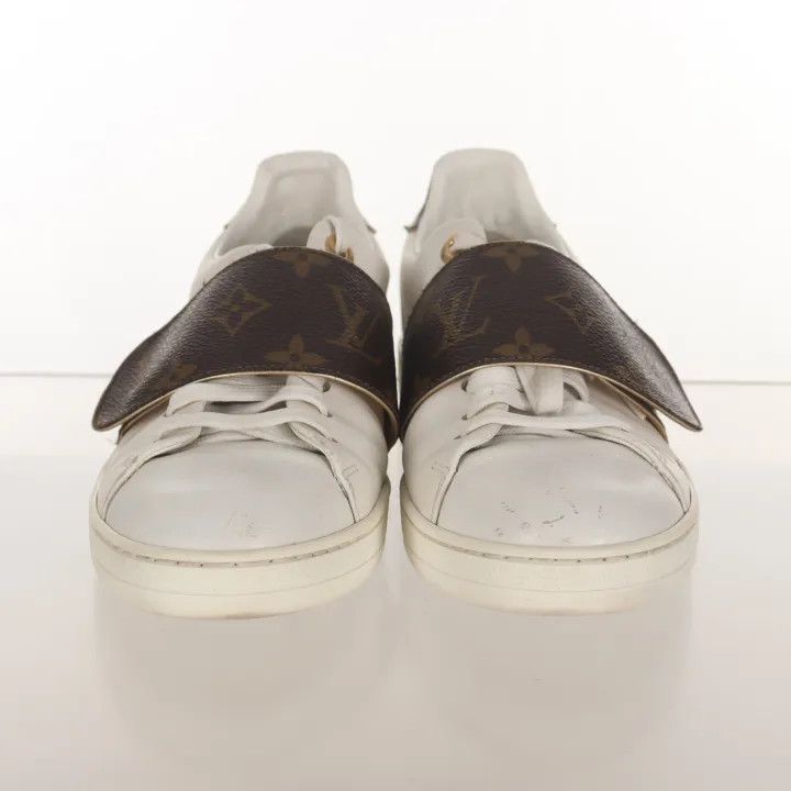 Louis Vuitton Louis Vuitton White Brown Frontrow Sneakers 0079 Size US 6 / IT 36 - 2 Thumbnail