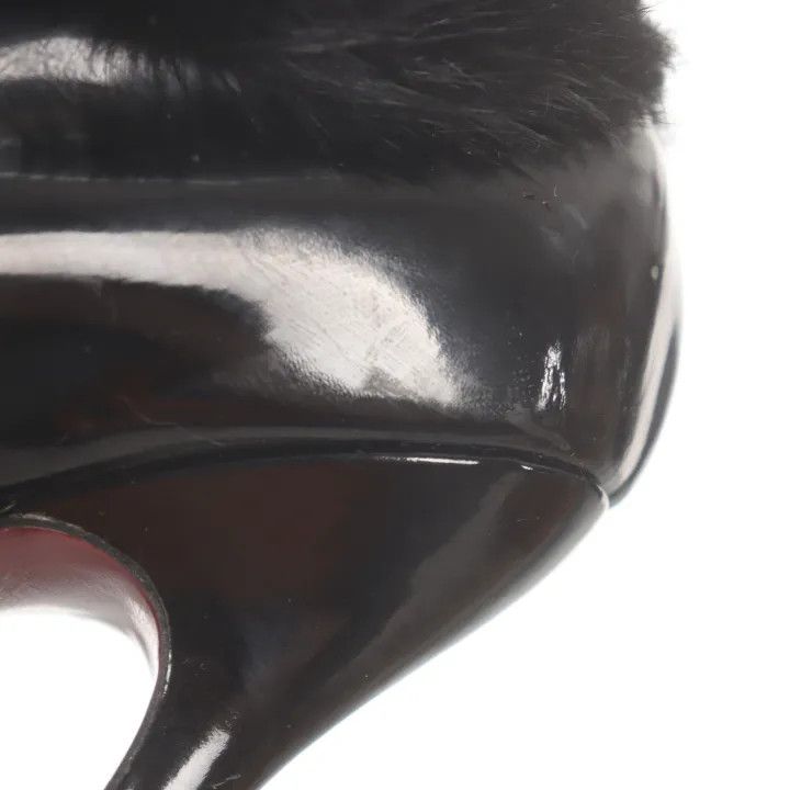 Louis Vuitton Louis Vuitton Black Fur Detail High Heels 0079 Size US 4 / IT 34 - 10 Thumbnail