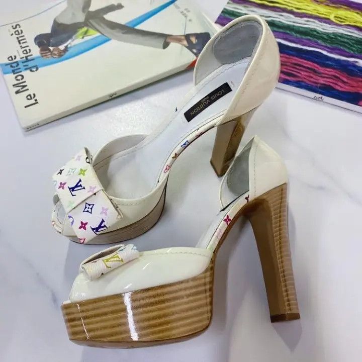 Louis Vuitton Louis Vuitton Colorful High Heeled Sandals for Women 0079 Size US 6 / IT 36 - 3 Thumbnail