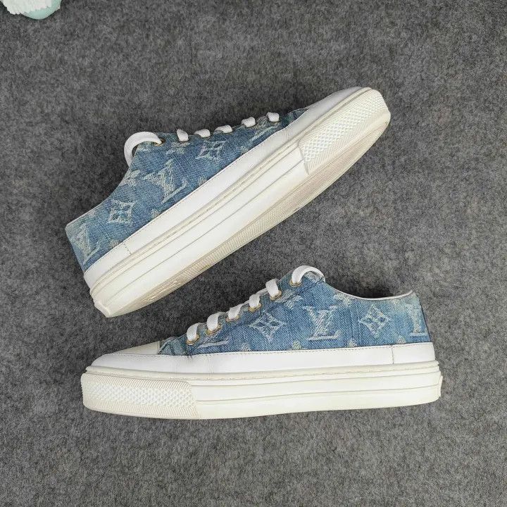 Louis Vuitton Louis Vuitton Stellar Denim Casual Sneakers 0079 Size US 5 / IT 35 - 6 Thumbnail