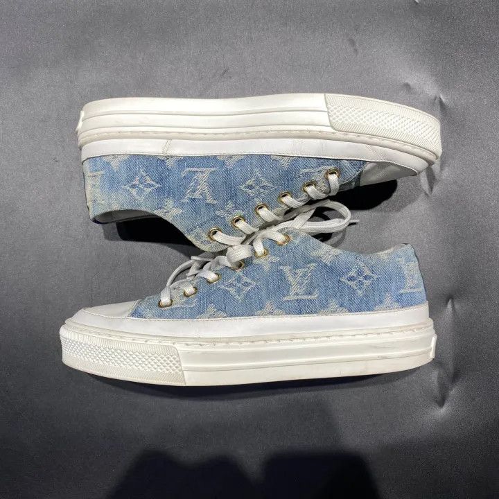 Louis Vuitton Louis Vuitton Stellar Casual Sneakers in Denim Blue 0079 Size US 4 / IT 34 - 6 Thumbnail