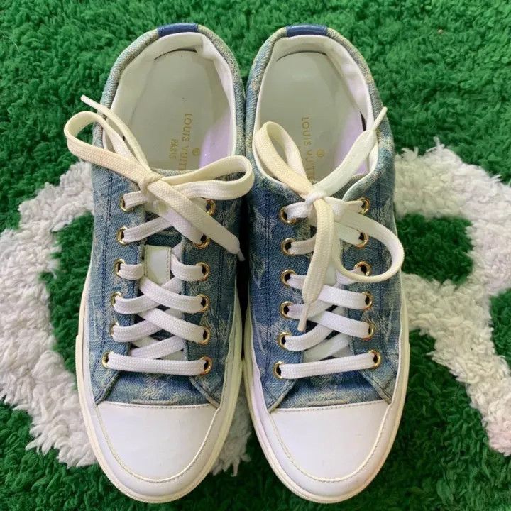 Louis Vuitton Louis Vuitton Denim Fashion Sneakers for Women 0079 Size US 6 / IT 36 - 6 Thumbnail